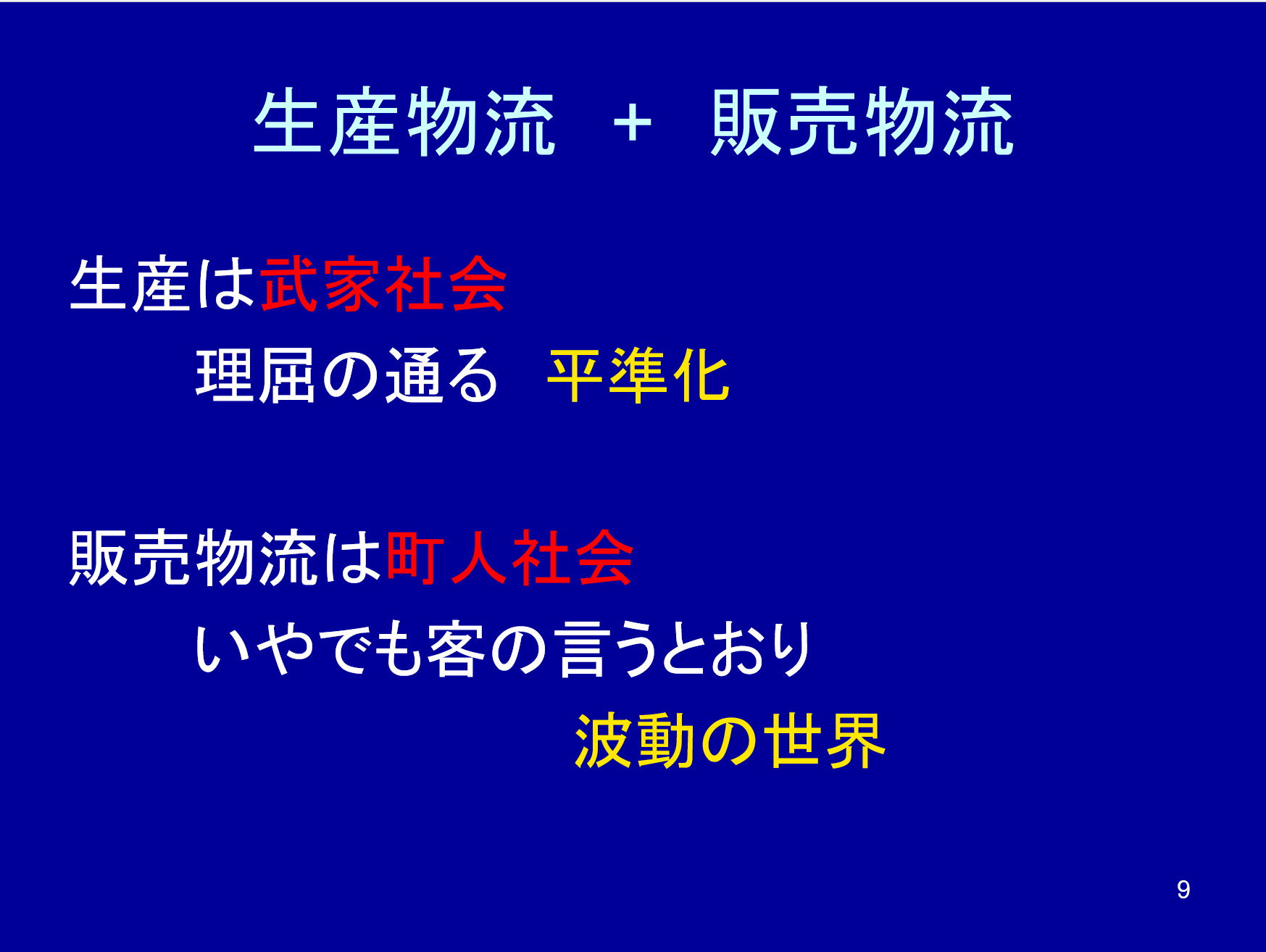 生産物流 ＋ 販売物流